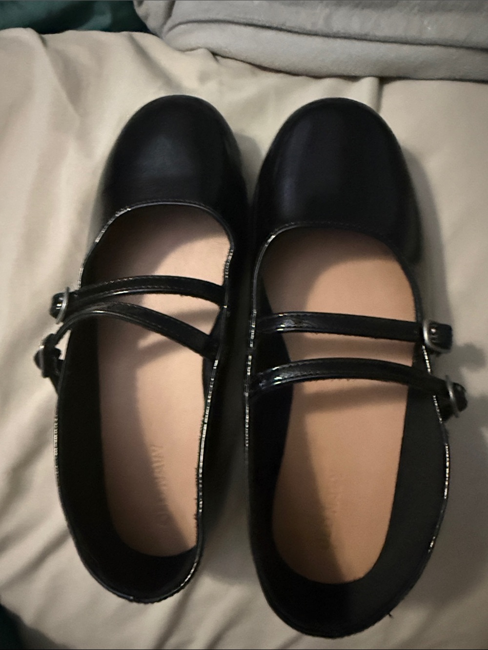 Old Navy Girl’s Black Double-Strap Mary Jane Flats